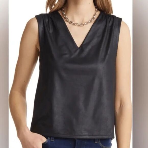 Halogen Black Media Sleeveless Top - Picture 9 of 9